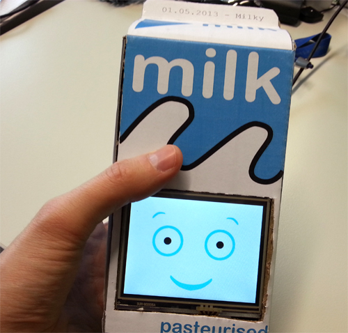Milky: On-product App for emotional Product to Human Interactions
