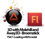 Load a MD5 model with Away3D Broomstick and Molehill (aka Stage3D) for Flash