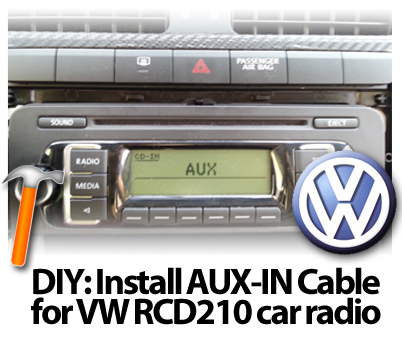 DIY: Install AUX IN Cable for Volkswagen RCD 210 RCD 310 car radio (for Polo/Golf/ Seat Ibiza)