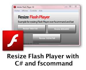 How to resize the Flash Player from Flash with fscommand and C#